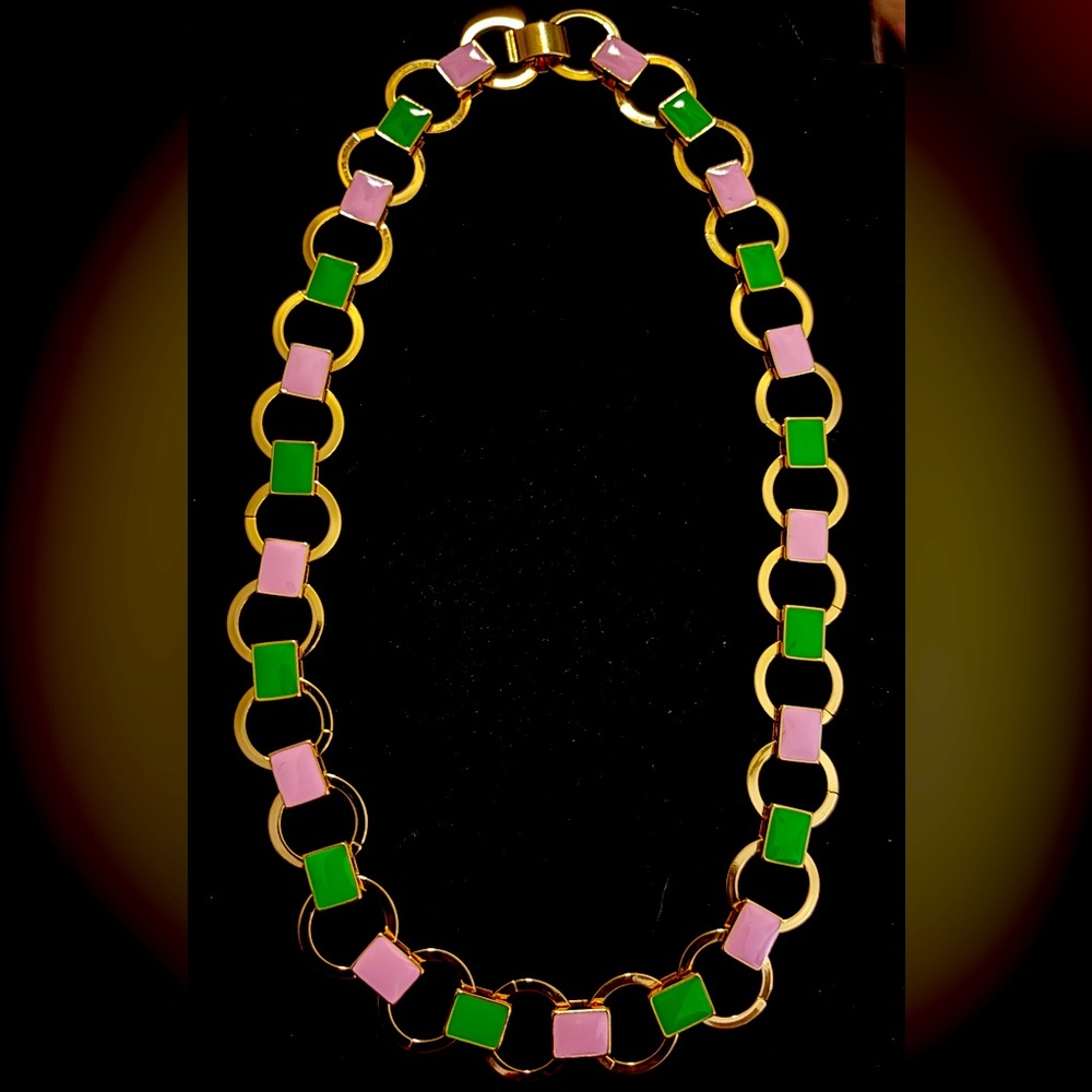 JCREW Enamel Link Necklace. AKA